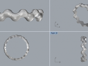 waves designer plain silver ring jewelry 3D Print Model