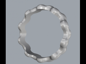 waves designer plain silver ring jewelry 3D Print Model