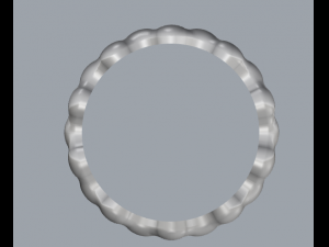 waves designer plain silver ring jewelry 3D Print Model