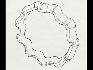 waves designer plain silver ring jewelry 3D Print Model