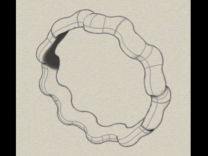 waves designer plain silver ring jewelry 3D Print Model