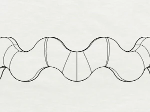 waves designer plain silver ring jewelry 3D Print Model