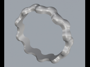 waves designer plain silver ring jewelry 3D Print Model
