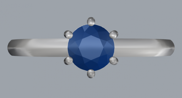 sterling silver single stone ring jewelry Modèles 3D en vedette .c4d .max .obj .3ds .fbx .stl .blend 