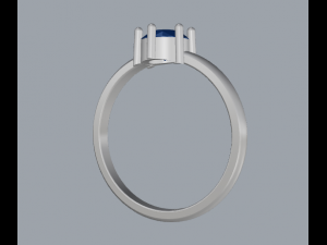 sterling silver single stone ring jewelry Modèles 3D en vedette