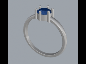 sterling silver single stone ring jewelry Modèles 3D en vedette
