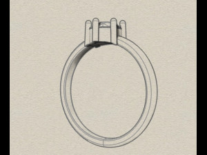 sterling silver single stone ring jewelry Modèles 3D en vedette