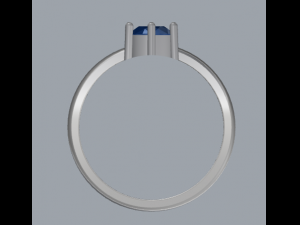 sterling silver single stone ring jewelry Modèles 3D en vedette