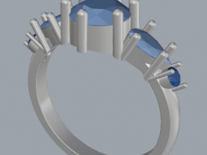 sterling silver 5 stone ring jewelry Modelo de impresión 3D