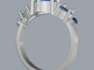 sterling silver 5 stone ring jewelry Modelo de impresión 3D