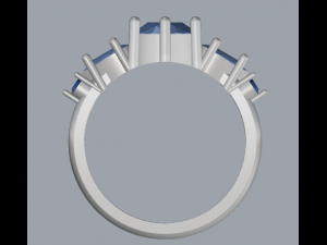 sterling silver 5 stone ring jewelry Modelo de impresión 3D