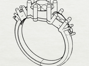 sterling silver 5 stone ring jewelry Modelo de impresión 3D