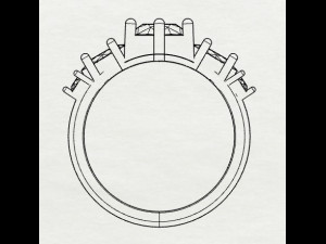 sterling silver 5 stone ring jewelry Modelo de impresión 3D