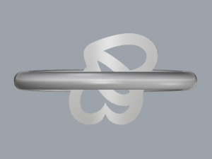 sterling silver double heart ring jewelry 3D Принт Модель