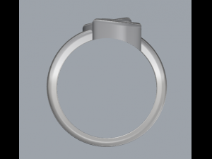 sterling silver double heart ring jewelry 3D Принт Модель
