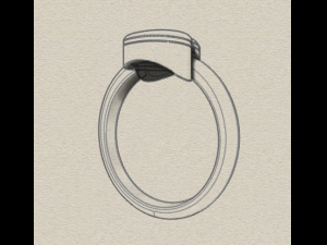 sterling silver double heart ring jewelry 3D Принт Модель