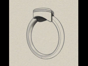 sterling silver double heart ring jewelry 3D Print Model