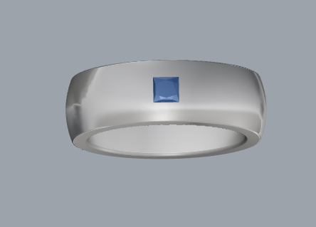 sterling silver single square gents ring Modelo de Impressão 3D .c4d .max .obj .3ds .fbx .stl .blend