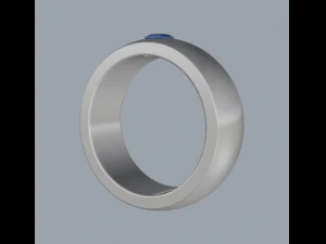 sterling silver single square gents ring 3D Print Model