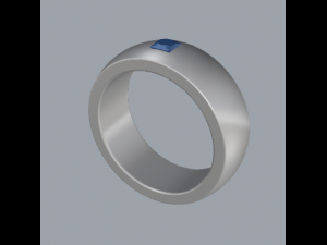 sterling silver single square gents ring Modelo de Impressão 3D