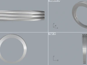 925 sterling silver plain silver ring 3D Print Model