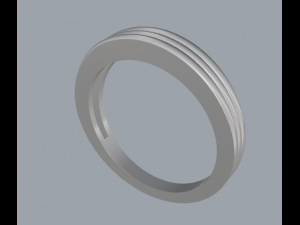 925 sterling silver plain silver ring Model do druku 3D