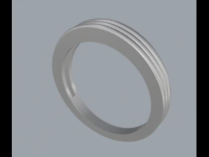 925 sterling silver plain silver ring 3D Print Model