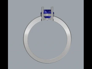 925 sterling silver oval gemstone ring 3D Print Model