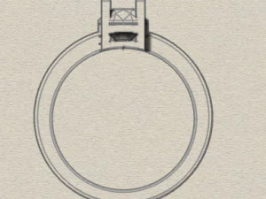 925 sterling silver oval gemstone ring 3D Print Model