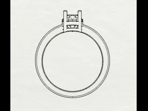 925 sterling silver oval gemstone ring 3D Print Model