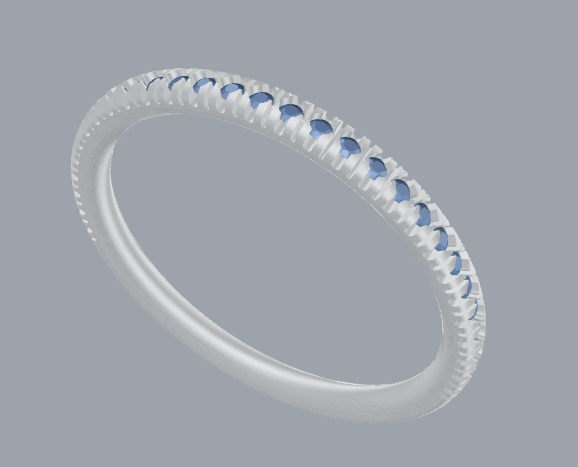 sterling silver u-cut stone setting ring jewelry 3D 프린트 모델 .c4d .max .obj .3ds .fbx .stl .blend 