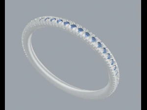 sterling silver u-cut stone setting ring jewelry 3D Print Model