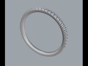 sterling silver u-cut stone setting ring jewelry 3D 프린트 모델