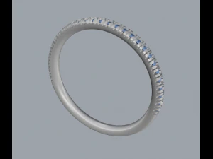 sterling silver u-cut stone setting ring jewelry 3D Print Model