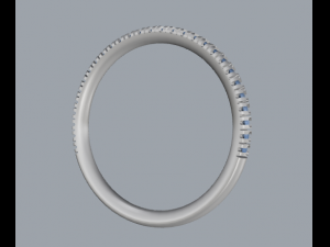 sterling silver u-cut stone setting ring jewelry 3D 프린트 모델