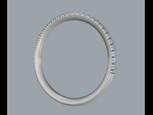 sterling silver u-cut stone setting ring jewelry 3D Print Model