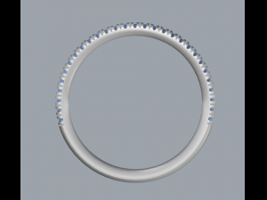 sterling silver u-cut stone setting ring jewelry 3D 프린트 모델