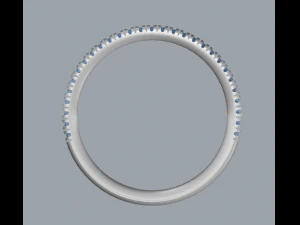 sterling silver u-cut stone setting ring jewelry 3D Print Model