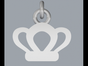 sterling silver crown design charm pendant jewelry 3D Принт Модель
