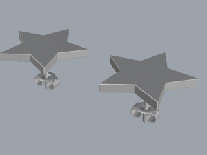 sterling silver star stud earrings jewelry 3Dプリントモデル