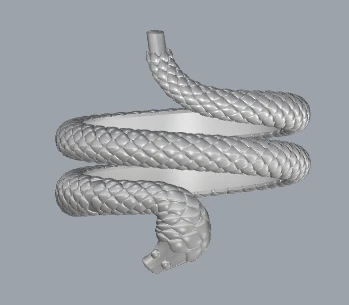 sterling silver snake designer ring jewelry 3D Print Model .c4d .max .obj .3ds .fbx .stl .blend 
