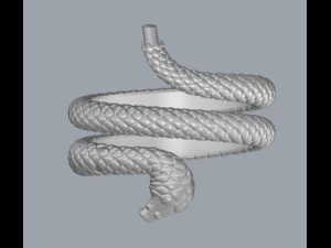 sterling silver snake designer ring jewelry 3D Print Model