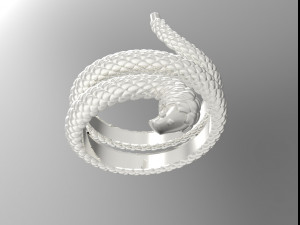 sterling silver snake designer ring jewelry Modèles 3D en vedette