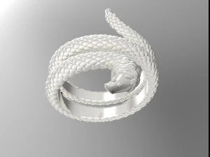 sterling silver snake designer ring jewelry 3D Print Model