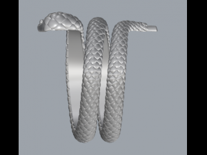 sterling silver snake designer ring jewelry Modèles 3D en vedette
