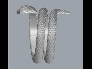 sterling silver snake designer ring jewelry 3D Print Model