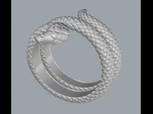 sterling silver snake designer ring jewelry 3D Print Model