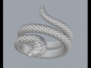 sterling silver snake designer ring jewelry Modèles 3D en vedette