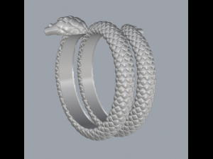sterling silver snake designer ring jewelry Modèles 3D en vedette