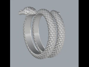 sterling silver snake designer ring jewelry 3D Print Model